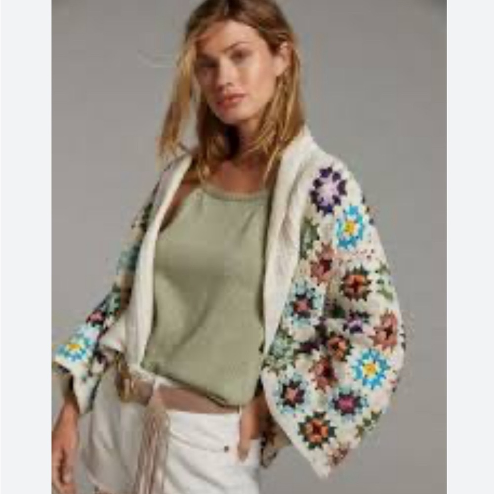 Patchwork Anthropologie sweater